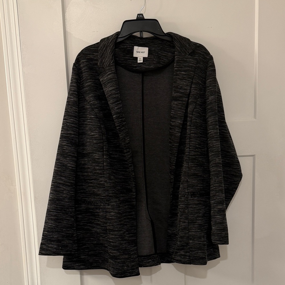 Nine West Black Open-Front blazer